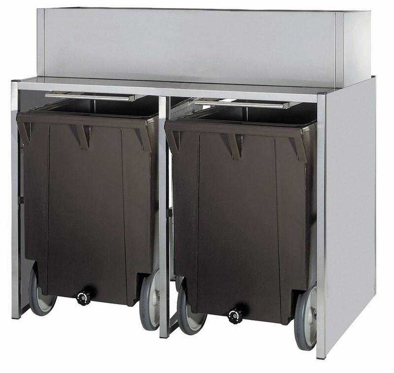 Conteneur à glaçons avec 2 chariots pour bab0004 bab0004/w capacité 50 kg + 2x 108 kg - Z/NRB280GM11_0