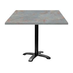 Restootab - Table 90x90cm - modèle Bazila gris rouille - gris fonte 3760371512003_0