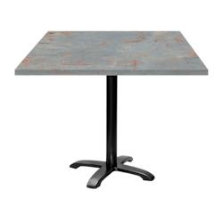 Restootab - Table 90x90cm - modèle Bazila gris rouille - gris TB-BZ4-9090M-GR.ROU_0