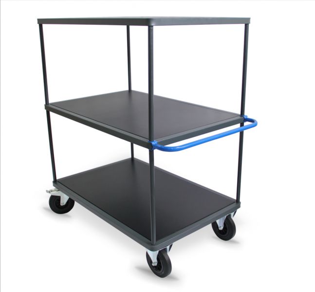 Servante modulable 3 plateaux hauts - 1000 x 700 mm - Charge 300 kg - Robuste et ergonomique_0