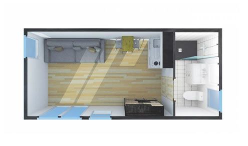 Studio de jardin à usage multiple - espace personnalisable avec salle d'eau et chambre/salon - éco-responsable et 100% recyclable_1