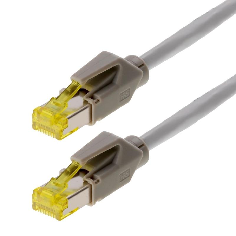 Patchcable S/FTP PIMF Cat 6A ISO IEC - 7,5m gris - Halogenfrei - 10 Gbit/s avec câble Draka et prises Hirose TM31_0