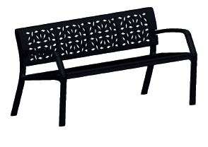 Banc public La foret Réf. 1024 - Fonte martelée, anti-oxydant, 108 Kg_0