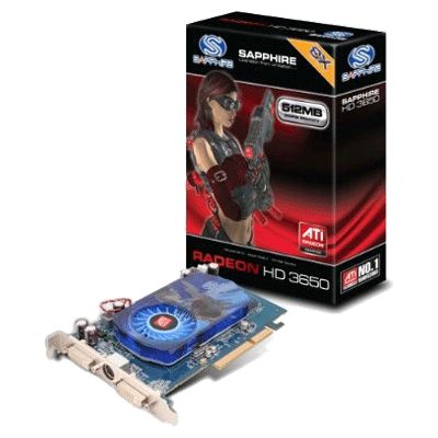 SAPPHIRE ATI RADEON HD 3650 AGP 512MO