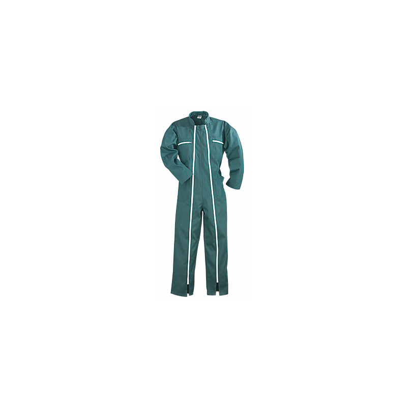 COMBINAISON 2 ZIPS POLYCOTON VERT - 245 G/M2 - COVERGUARD | 74554