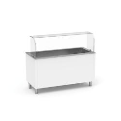 ERATOS Module Vente A Emporter Cuve Bain Marie A Eau 2 Gn1/1 Exterieur Blanc MTCH-2G-B - MTCH-2G-B_0