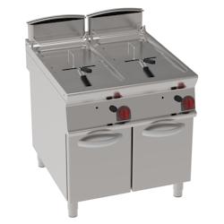 Friteuse à gaz 25+25 litres  sur support - 800x900x900 mm - 38,8 Kw - 39091313 Eurast - inox 39091313_0