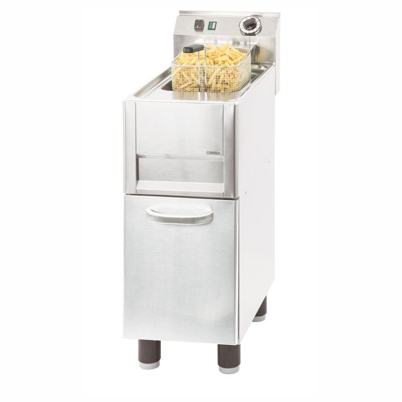 Friteuse Casselin sur coffre - 13 L et 2 x 13 L - Acier inoxydable AISI 304, zone froide et thermostat de sécurité_0