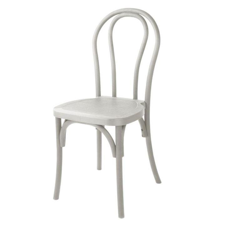 Lot de 4 chaises d'intérieur et d'extérieur empilables, style courbé, en polypropylène blanc SOHO_0
