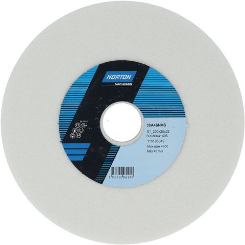 MEULE PLATE AFFÛTAGE OUTILS 38A Ø200X25X32MM 38A46NVS - NORTON