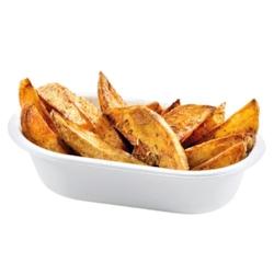 Naturesse Barquettes oblongues blanche fibre de canne - 180 x 110 x 43 mm (500 unités) - Bagasse 5019_0