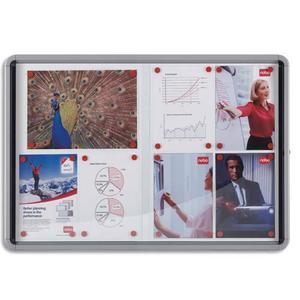 Nobo vitrine d'affichage Premium Plus - magnétique - intérieur - 27 x A4 - cadre aluminium moderne - 1902572_0