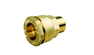 Raccord PE laiton mâle Roncal ACS PN25 - compression pour tube polyéthylène - réf. : PEIM_0