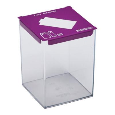 ROSSIGNOL Collecteur de piles a poser - pileo - 2l - violet securite_0