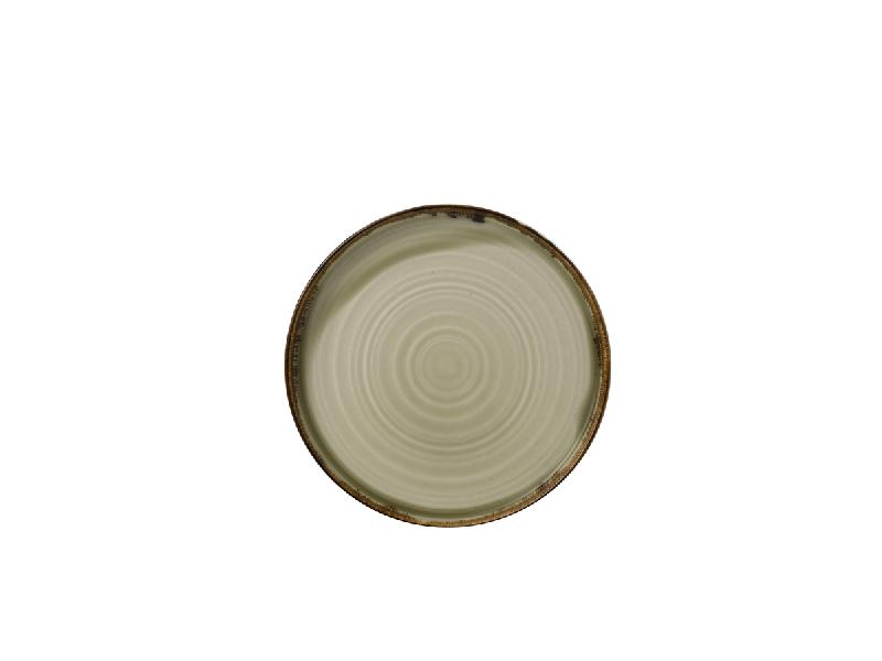 ASSIETTE PLATE ROND BEIGE PORCELAINE Ø 21 CM HARVEST DUDSON