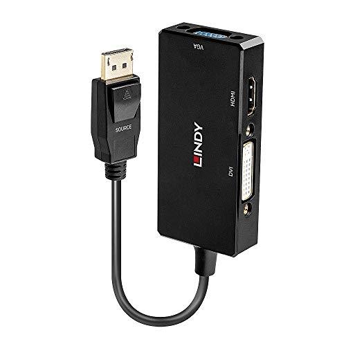 LINDY Convertisseur DisplayPort 1.4 vers HDMI 18G, DVI & VGA - Résolutions jusqu'à 4K UHD et HDR_0