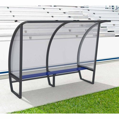 ABRI DE TOUCHE EN ALUMINIUM ARRIÈRE EN POLYCARBONATE HAUTEUR 2M BANC