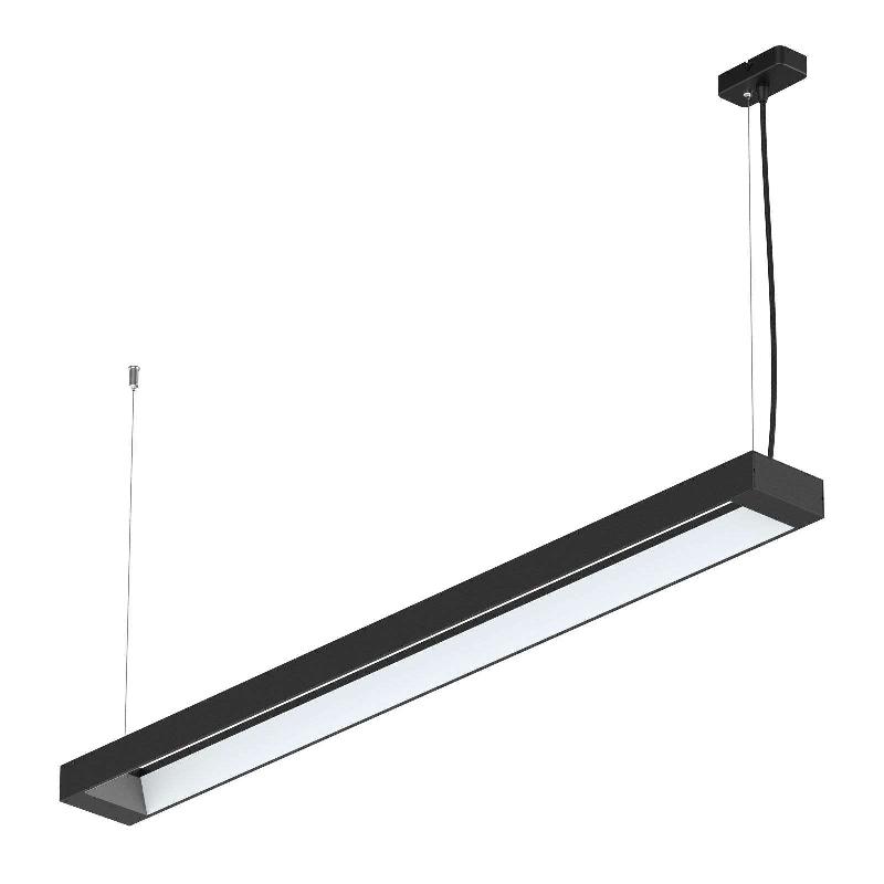 ARCCHIO CUNA SUSPENSION LED NOIRE, ANGULAIRE 122CM