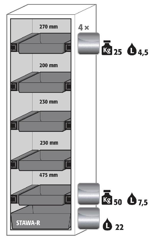 ARMOIRE SÉCURITÉ S-CLASSIC-90 S90.196.060.WDAS JAUNE - MANUTAN COLLECTIVITÉS