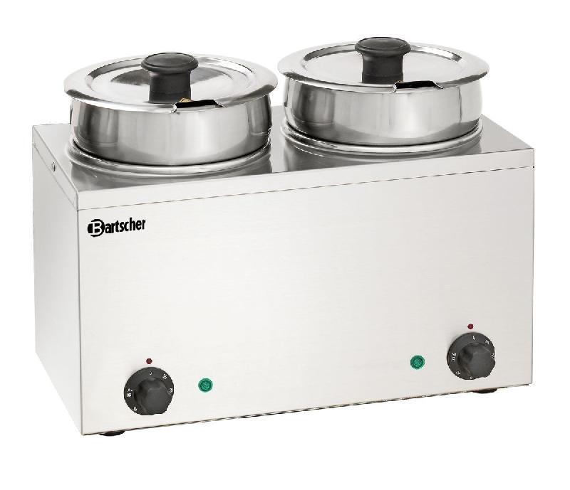Bain-marie Hotpot Bartscher - 2 cuves réglables de 3,5 L - Acier inoxydable - 0,30 kW_0