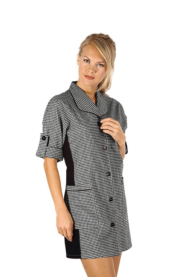 BLOUSE MÉDICALE PASADENA PIED DE POULE