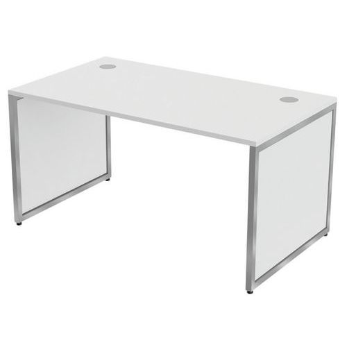 BUREAU KAD PIEDS PANNEAUX 140 X 80 CM BLANC ALU - MBA
