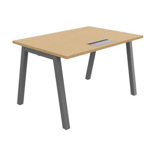 BUREAU PARTAGE 120 X 80 CM AVEC TOP ACCESS HÊTRE / ALU - BURONOMIC