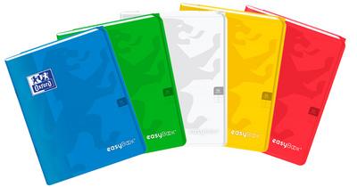 CAHIER OXFORD EASYBOOK 17X22CM GRANDS CARREAUX SEYÈS 96 PAGES AGRAFÉES COUVERTURE POLYPRO VERT - LOT DE 10