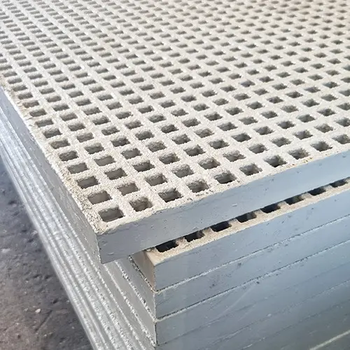 Caillebotis polyester silicé - Gris clair_0