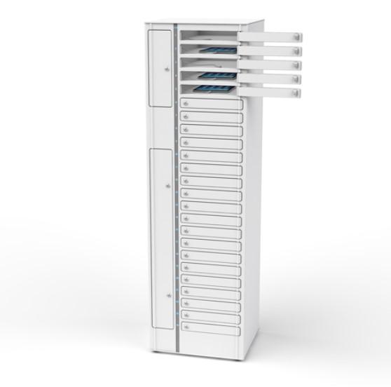Casier de chargement USB-C avec câbles inclus pour 24 Chromebooks jusqu'à 14 pouces - VCB1-24S-UC-K# - serrure à clé_0