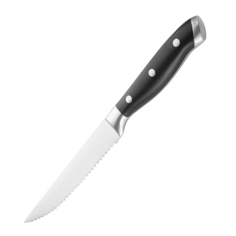 Couteaux à steak rivetés Premium avec manches en ABS noir (lot de 6) - Ref GR919 - Olympia - 5050984772672_0