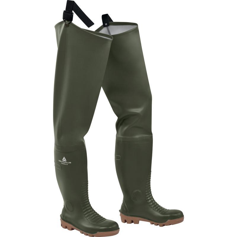 Cuissarde de sécurité en PVC - Fisher2S5 - 80 cm - Protection renforcée avec embout et semelle en acier inoxydable_0
