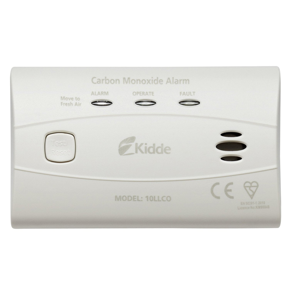 Détecteur de monoxyde de carbone Kidde 10LLCO - Batterie lithium scellée autonomie 10 ans - Alarme 85dB_0