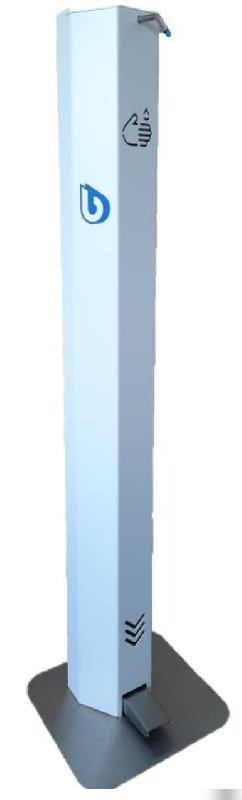 Distributeur à pression au pied - 20L de solution hydroalcoolique - Capacité 1L ou 6L - Corps en aluminium laqué_0