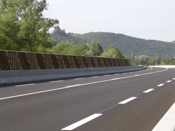 Mur anti-bruit réfléchissant - Panneaux modulaires 4m x 1m - Testé selon norme EN 1793_0