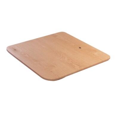 Emh Plateau de table 70x70 cm en bois massif – coins arrondis – restaurant, café et hôtel - Bois massif PBM70X70X3NATCOCHAR_0