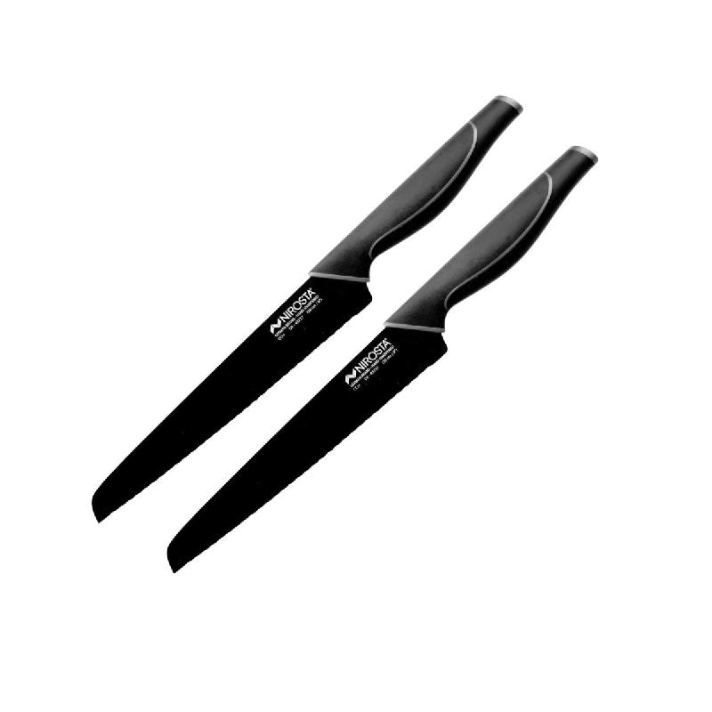Ensemble de 2 Couteaux à pain dentelé Nirosta Black Edition - 3176239932522_0