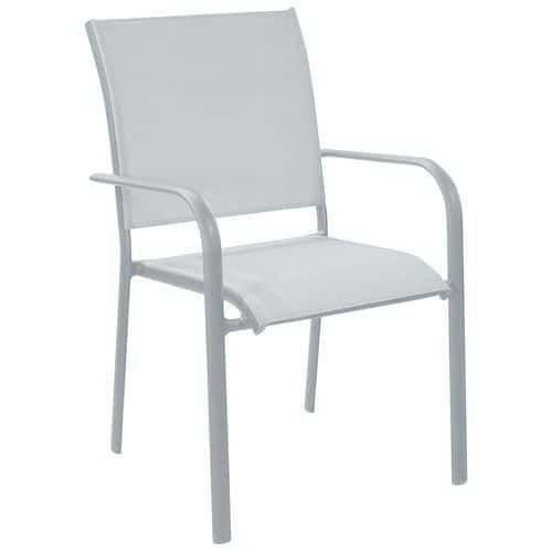 FAUTEUIL ELEGANCE TPEP/ALU - BLANC - PROLOISIRS