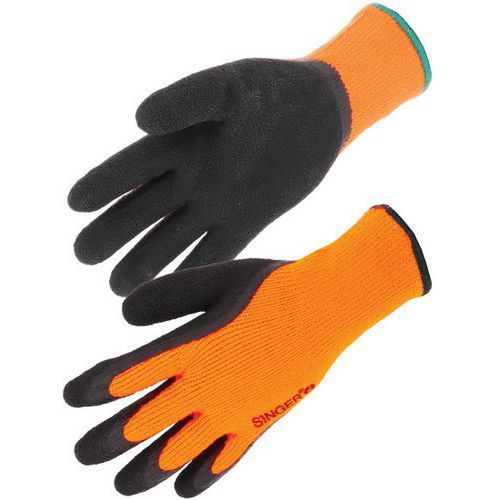 GANTS DE MANUTENTION LATEX MOUSSE SUPPORT ACRYLIQUE JAUGE 10 T8 DOS AÉRÉ - SINGER SAFETY
