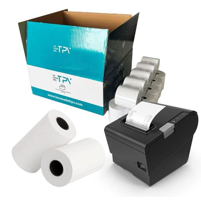 50 rouleaux de papier thermique 80 x 80 mm sans bisphénol - 8435594002697_0