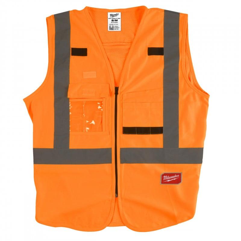 Gilet haute visibilté orange - 10 poches - MILWAUKEE | 4932471892_0