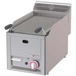 Grill pierre de lave gaz - Diverso - 1 zone de cuisson, grille rétractable et brûleur inox 4 kW_0