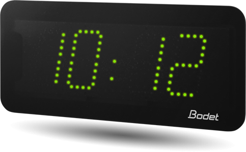 Horloge LED Style II 7, alimentation POE, NTP, LED verte - BODET_0