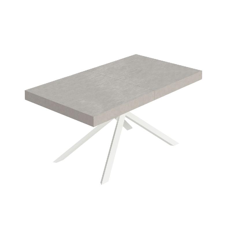 Itamoby Table Extensible Niket En Cachemire 160/244X80 Cm Avec Pieds Blancs - gris 8050598058305_0