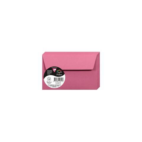 LOT DE 3 - PAQUET DE 20 ENVELOPPES POLLEN 90X140MM 120G/M2 - ROSE HORTENSIA
