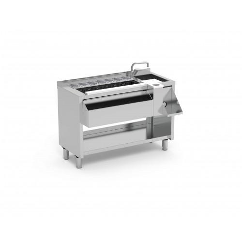 Meuble cocktail professionnel - évier à droite - 1200x745x900 mm - MCN-120D_0