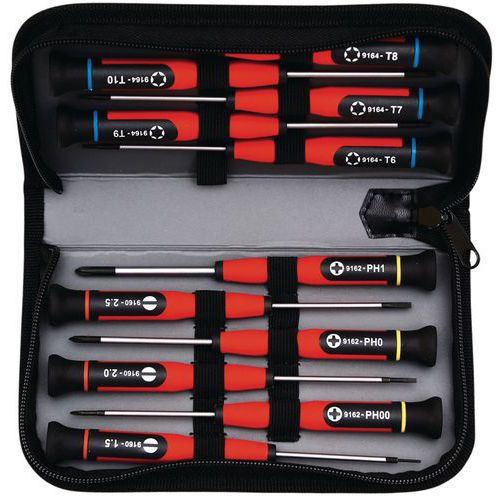 MOB 1 TROUSSE DE TOURNEVIS DE PRÉCISION - 12 TOURNEVIS