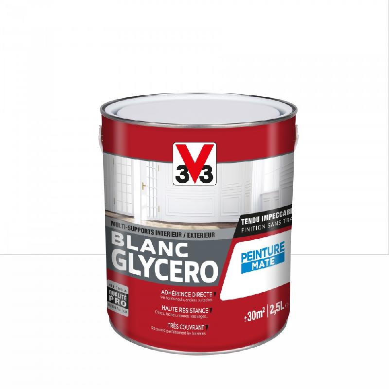 Peinture multisupport V33 glycéro blanc mat, 2.5 l_0