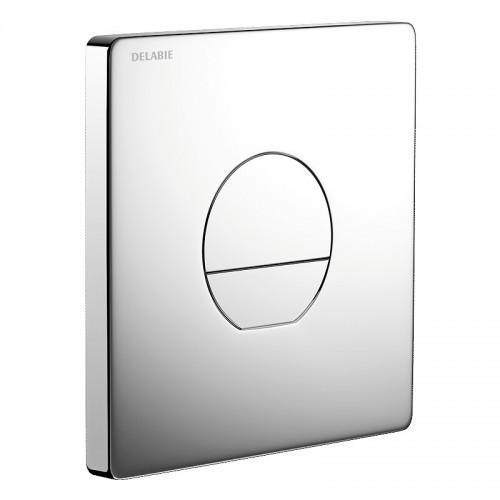 PLAQUE DE COMMANDE WC DOUBLE VOLUME AVEC ROBINET TEMPORISÉ TEMPOFLUX 3 DELABIE