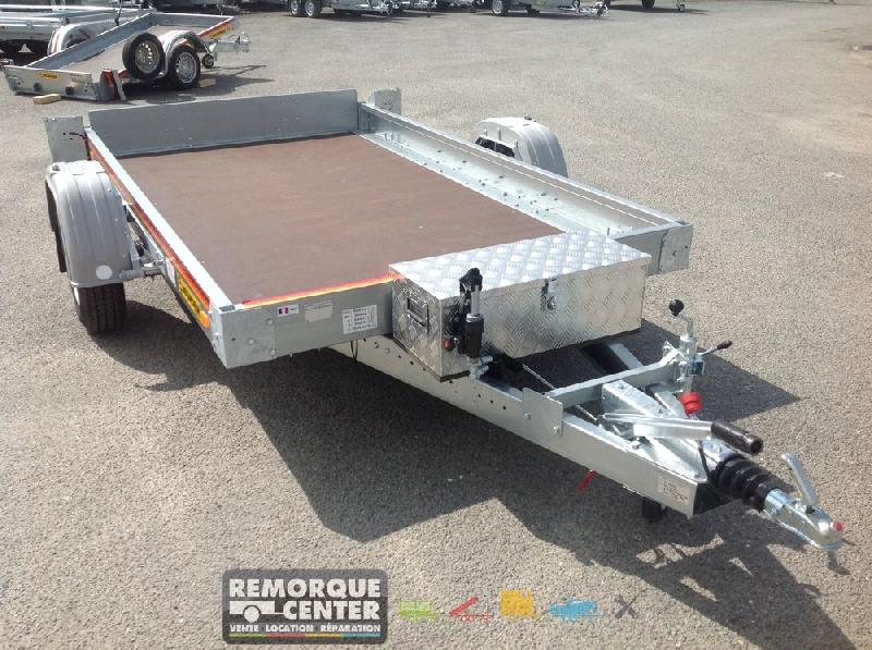 Plateau abaissable MECANOREM RPMS B100 1501F - pompe électrique - 1 essieu - PTAC 1500 Kg - 305 x 170 cm - Référence HK 253218 - 20 PF 30 Basi_0